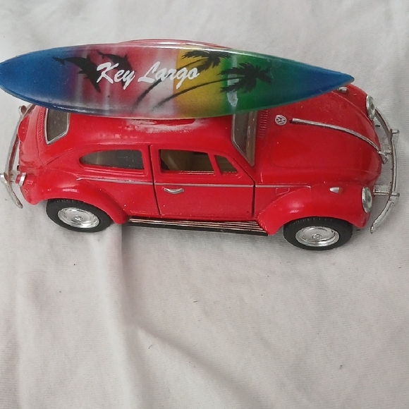 Red Toy Car with Surfboard - Picture 3 of 5